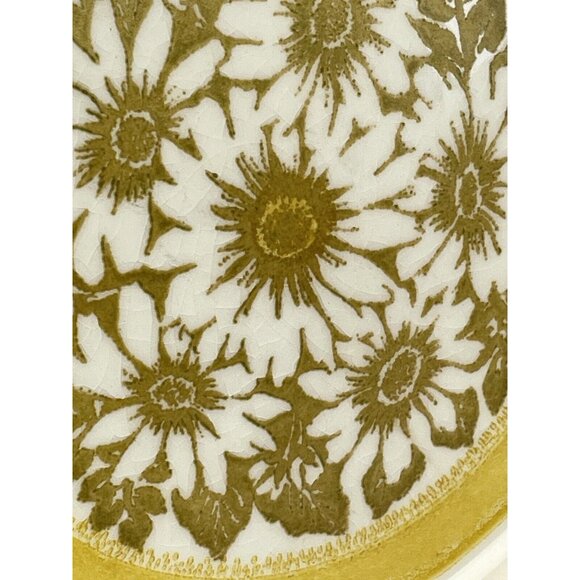 Vintage 1970s Jamestown China Ironstone Yellow Daisies 7-1/4” Salad Dessert Plat - Picture 7 of 8